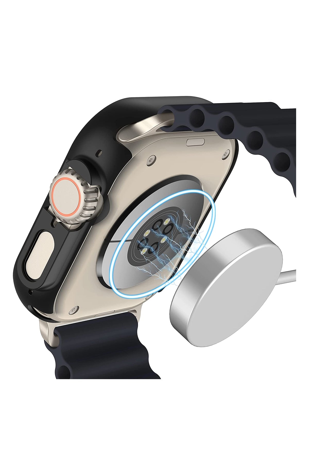 Apple Watch Ultra Uyumlu Ekran Koruyucu Kasa Siyah