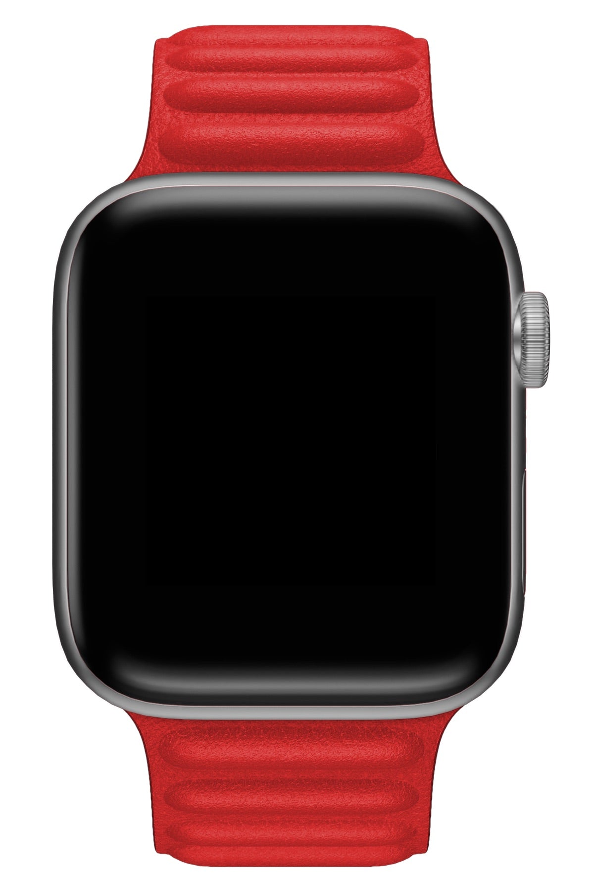 Apple Watch Uyumlu Baklalı Deri Loop Kordon Core Kırmızı