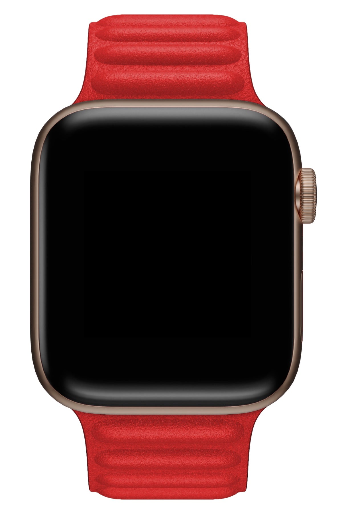 Apple Watch Uyumlu Baklalı Deri Loop Kordon Core Kırmızı