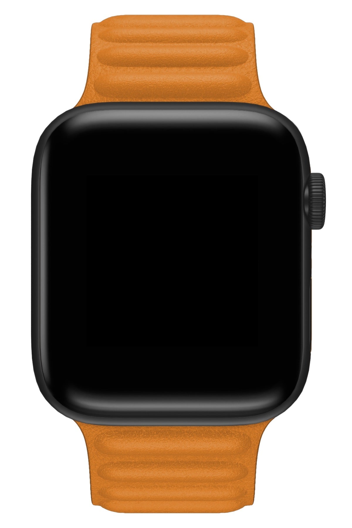 Apple Watch Uyumlu Baklalı Deri Loop Kordon Peel Turuncu