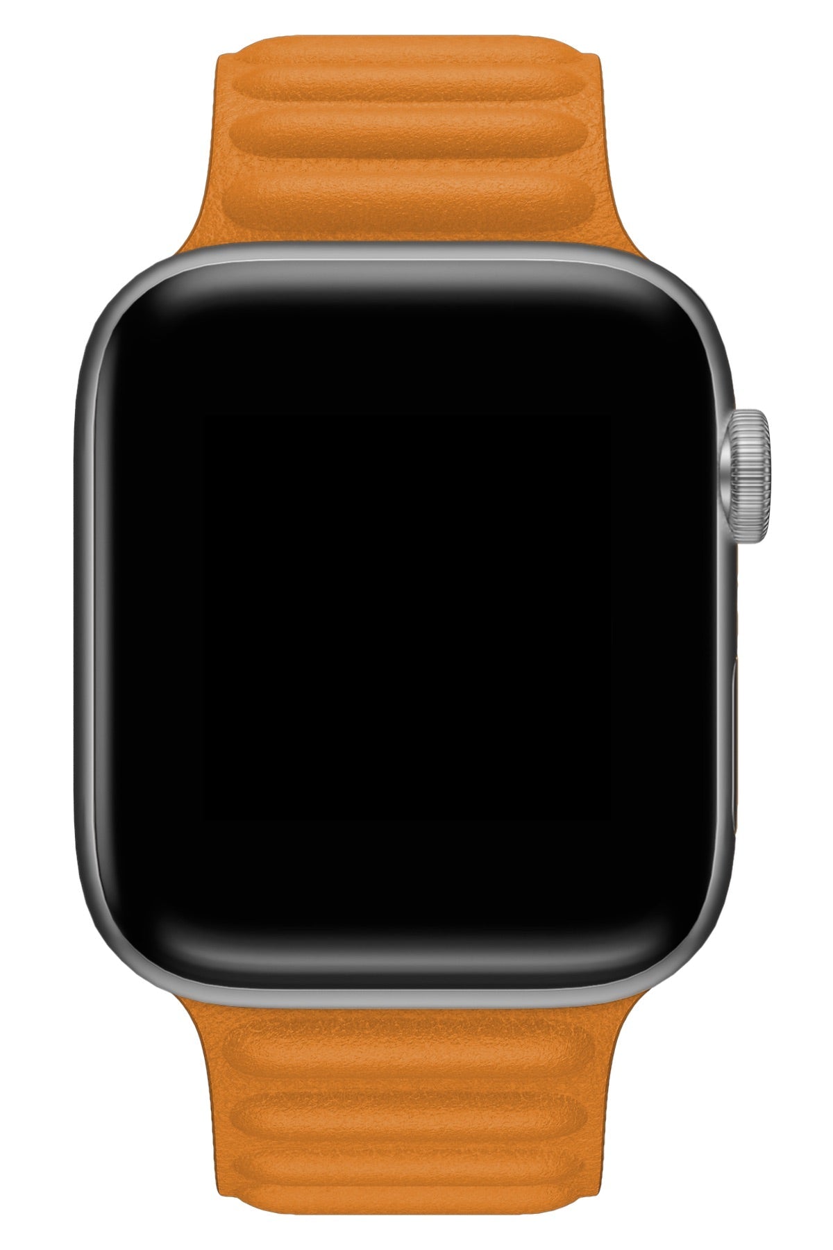 Apple Watch Uyumlu Baklalı Deri Loop Kordon Peel Turuncu