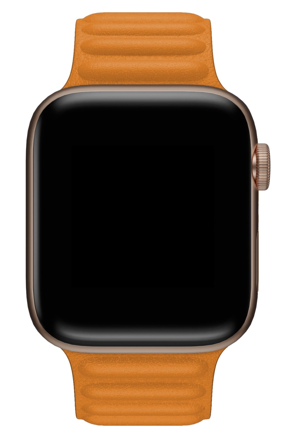 Apple Watch Uyumlu Baklalı Deri Loop Kordon Peel Turuncu