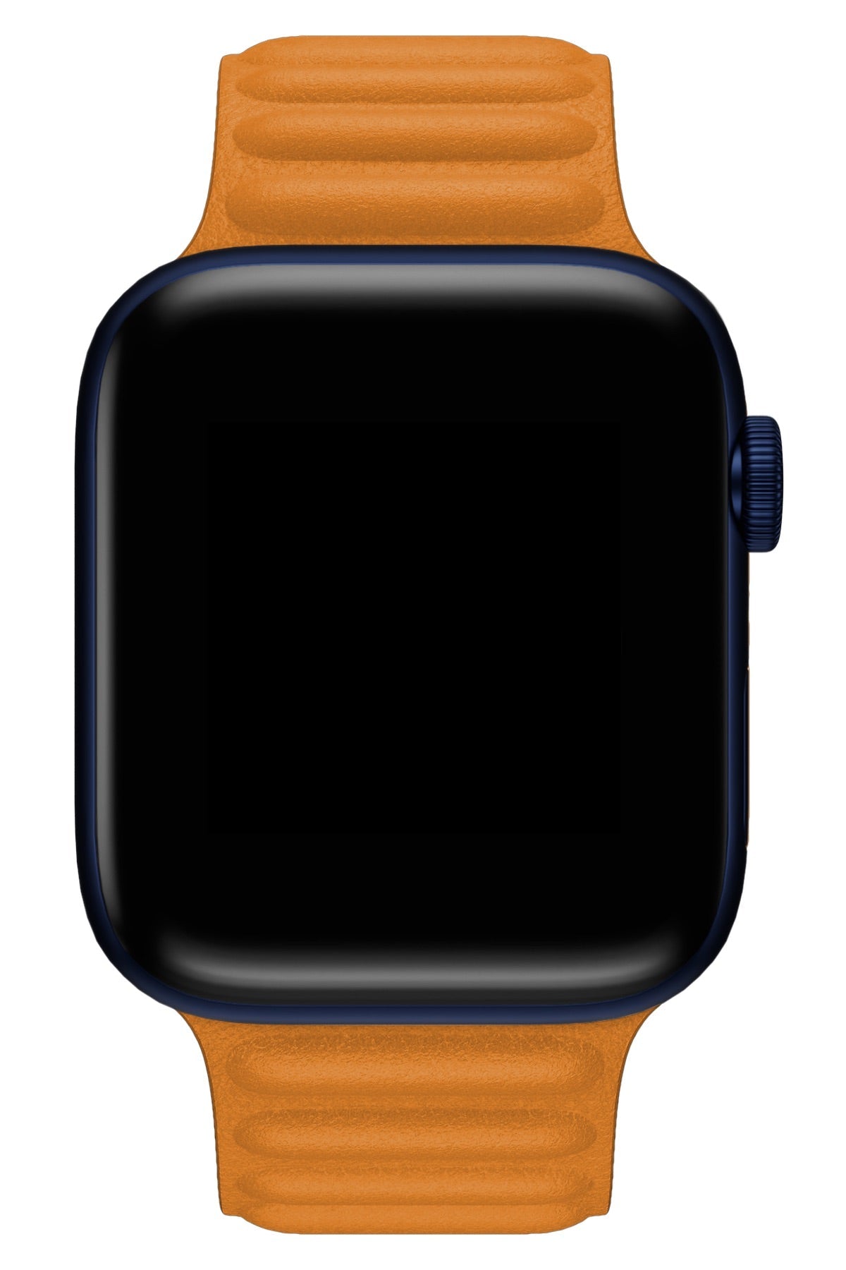 Apple Watch Uyumlu Baklalı Deri Loop Kordon Peel Turuncu