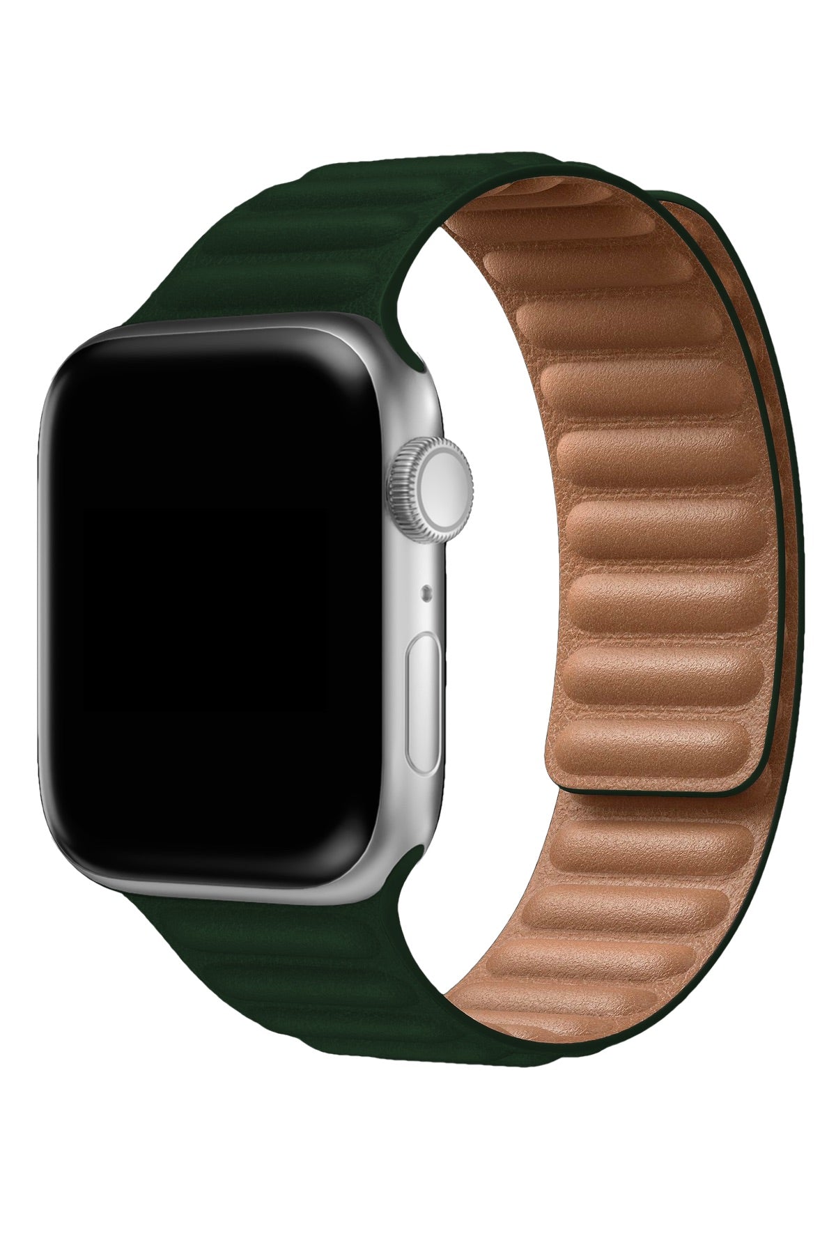 Apple Watch Uyumlu Baklalı Deri Loop Kordon Racing Yeşil