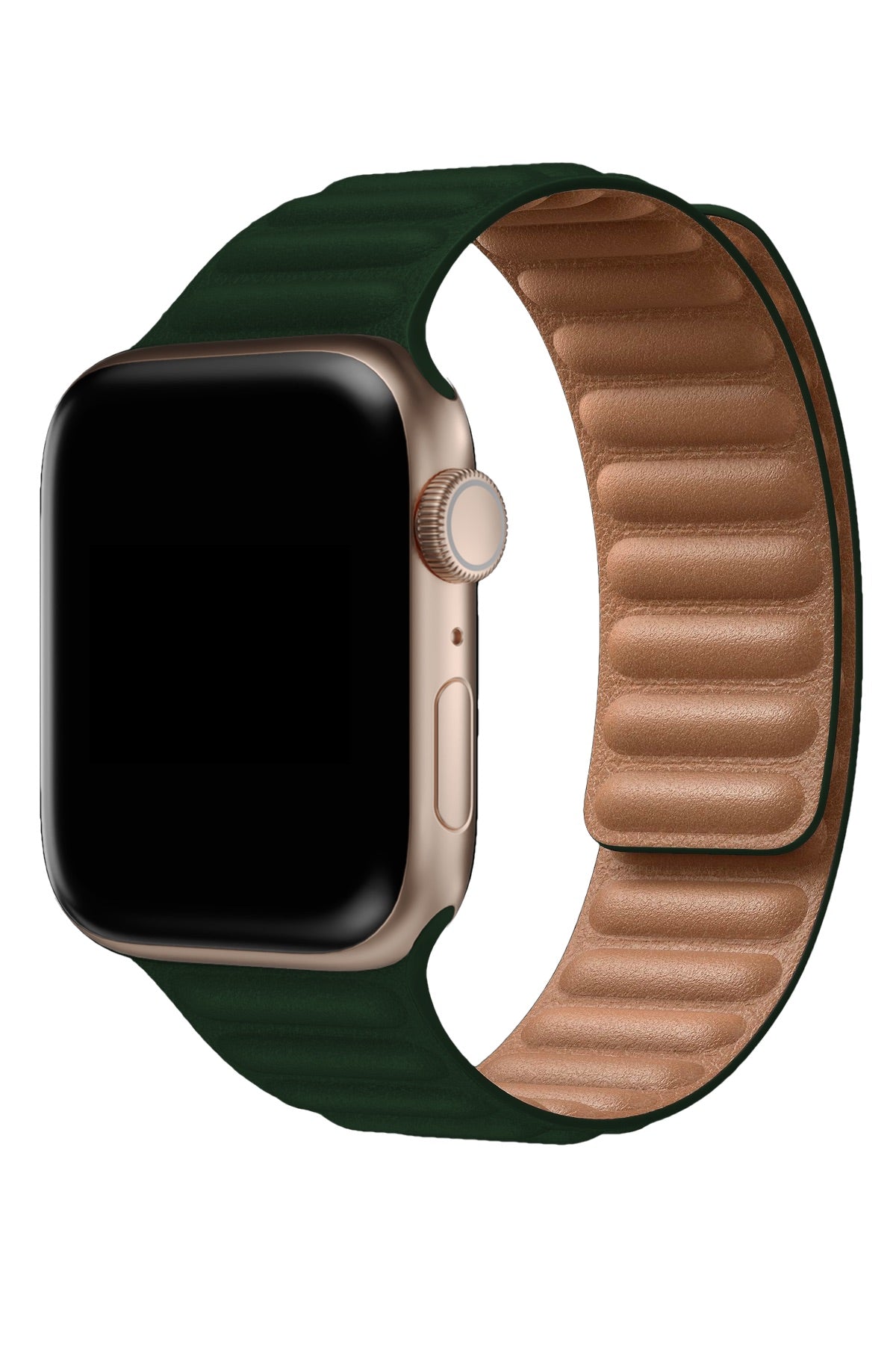 Apple Watch Uyumlu Baklalı Deri Loop Kordon Racing Yeşil