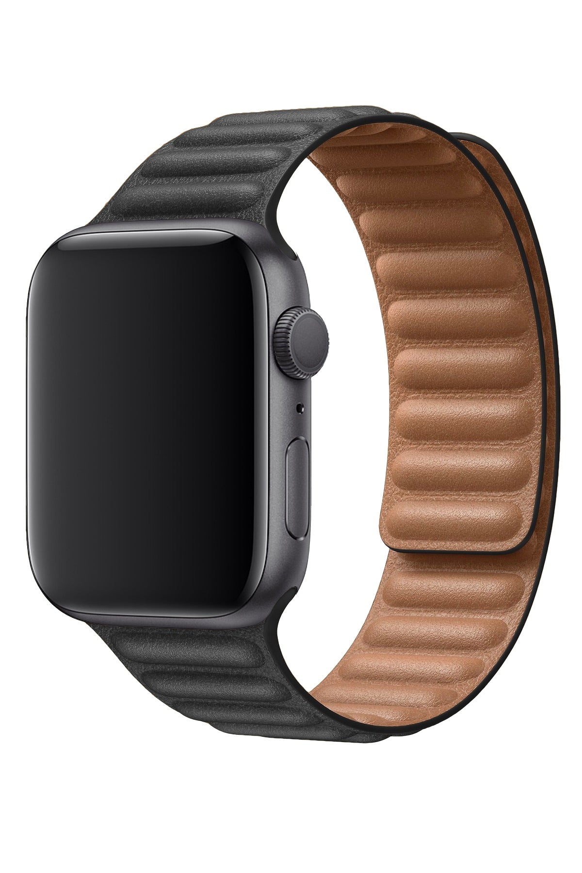Apple Watch Uyumlu Baklalı Deri Loop Kordon Siyah