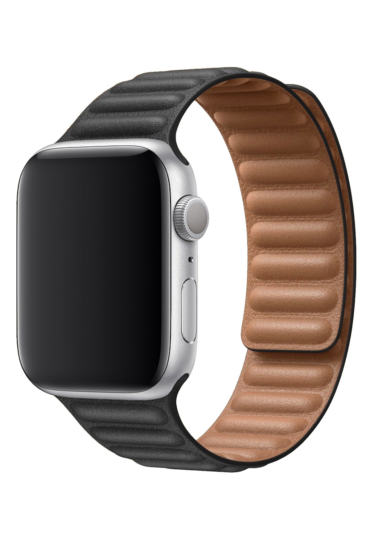 Apple Watch Uyumlu Baklalı Deri Loop Kordon Siyah