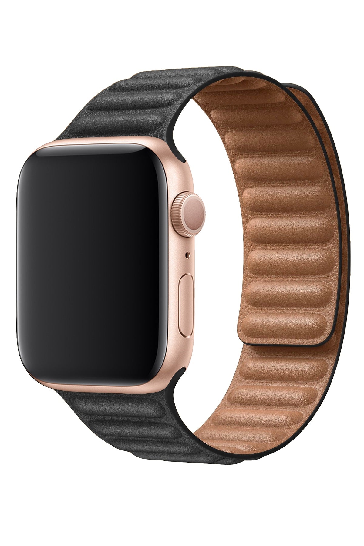 Apple Watch Uyumlu Baklalı Deri Loop Kordon Siyah