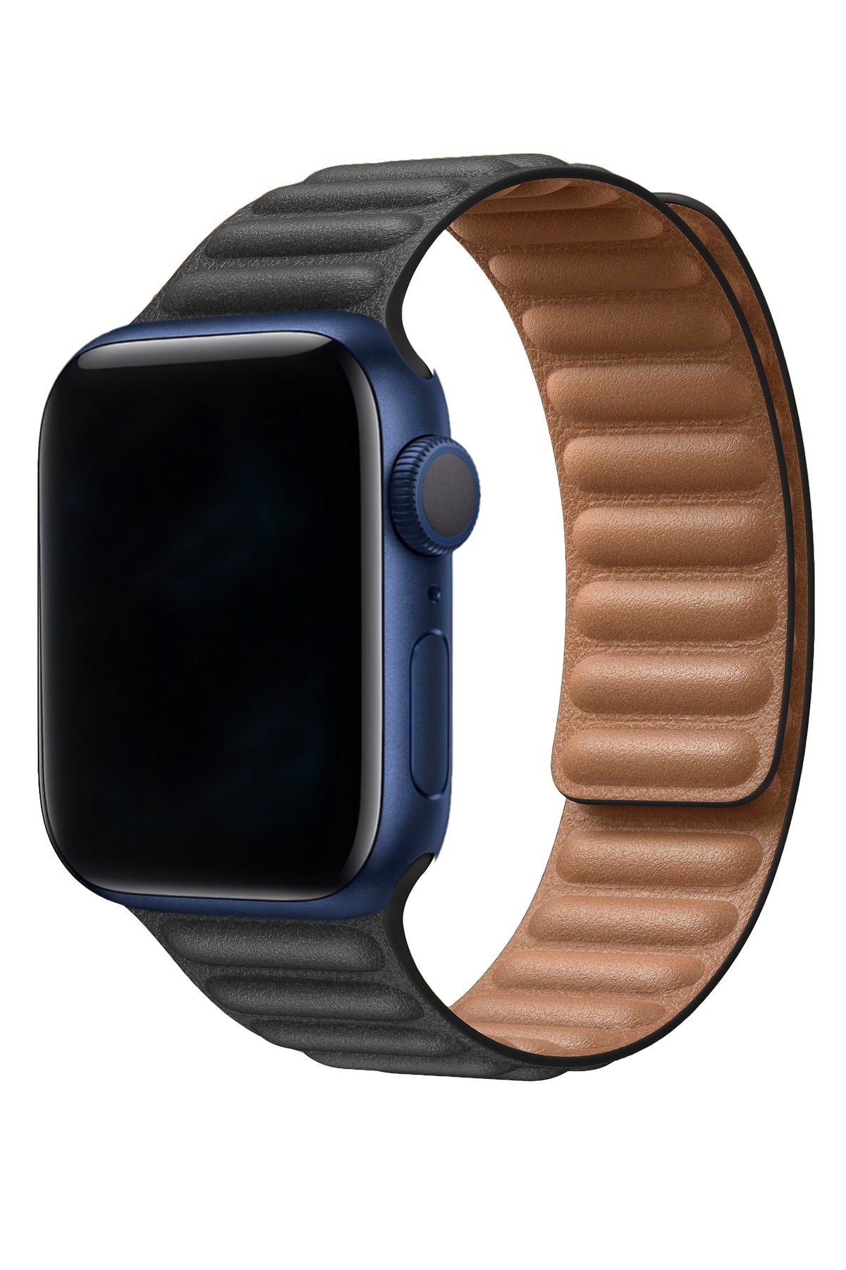 Apple Watch Uyumlu Baklalı Deri Loop Kordon Siyah