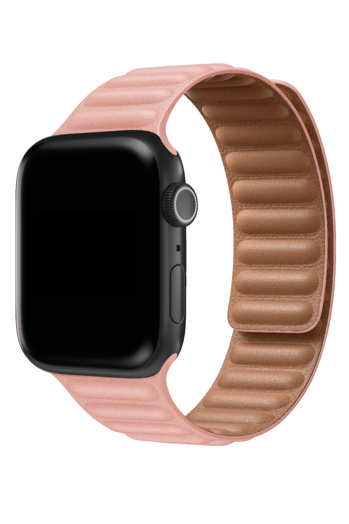 Apple Watch Uyumlu Baklalı Deri Loop Kordon Somon