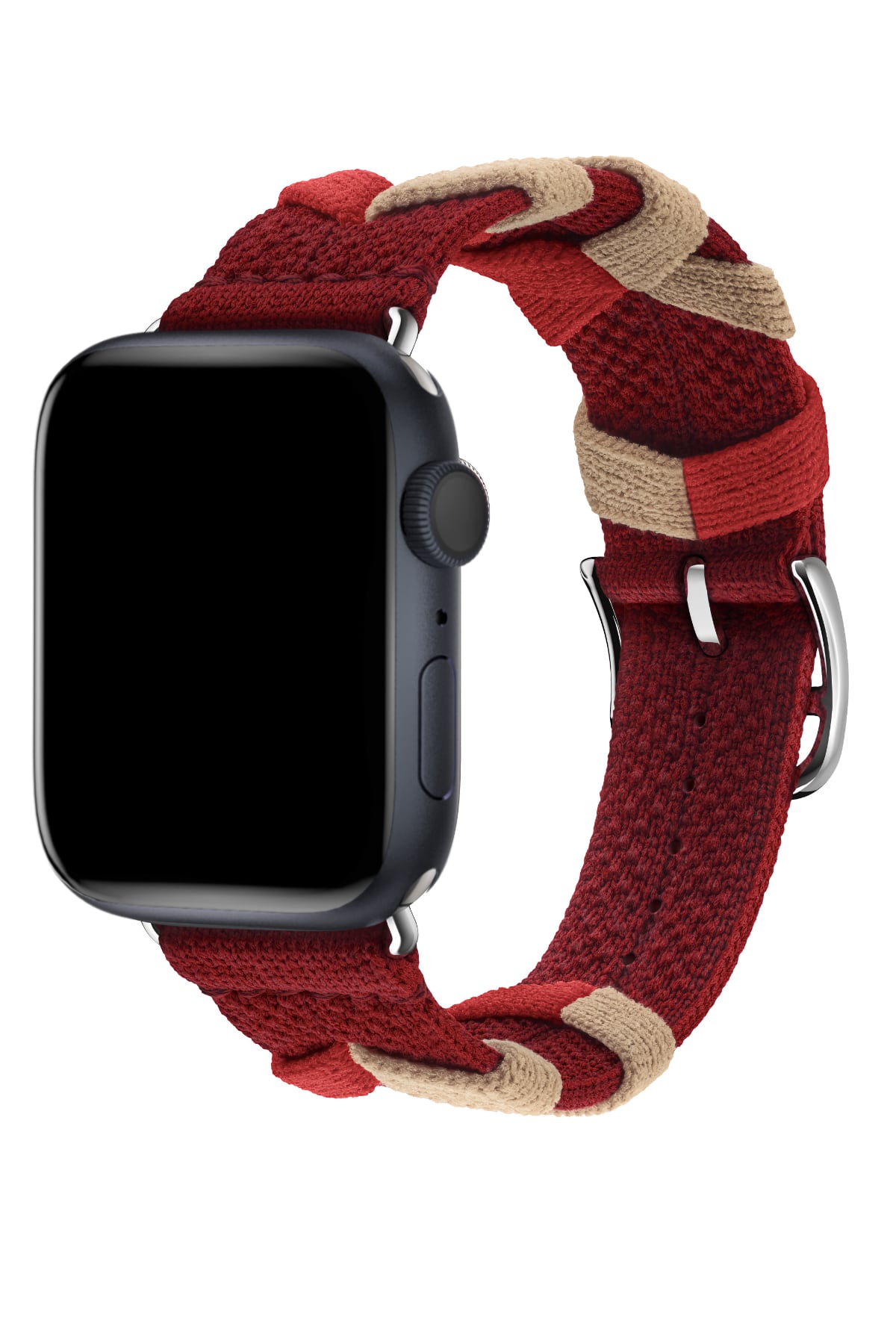 Apple Watch Uyumlu Basic Loop Örme Kordon Reddish