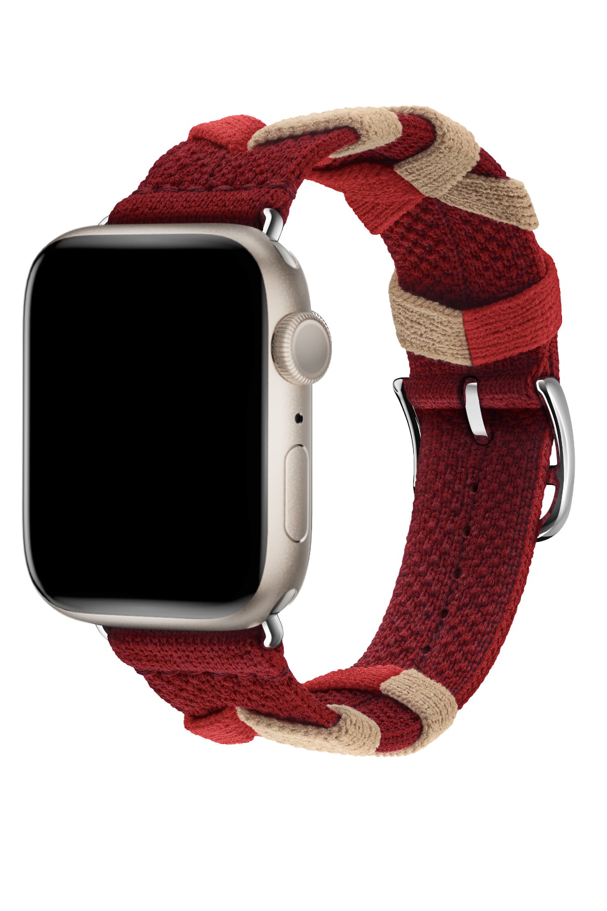 Apple Watch Uyumlu Basic Loop Örme Kordon Reddish