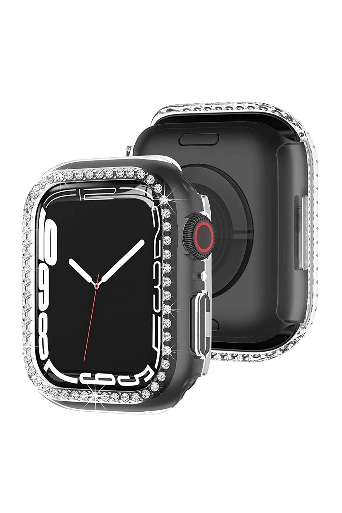 Apple Watch Uyumlu Bumper Taşlı Parlak Kasa Clearity
