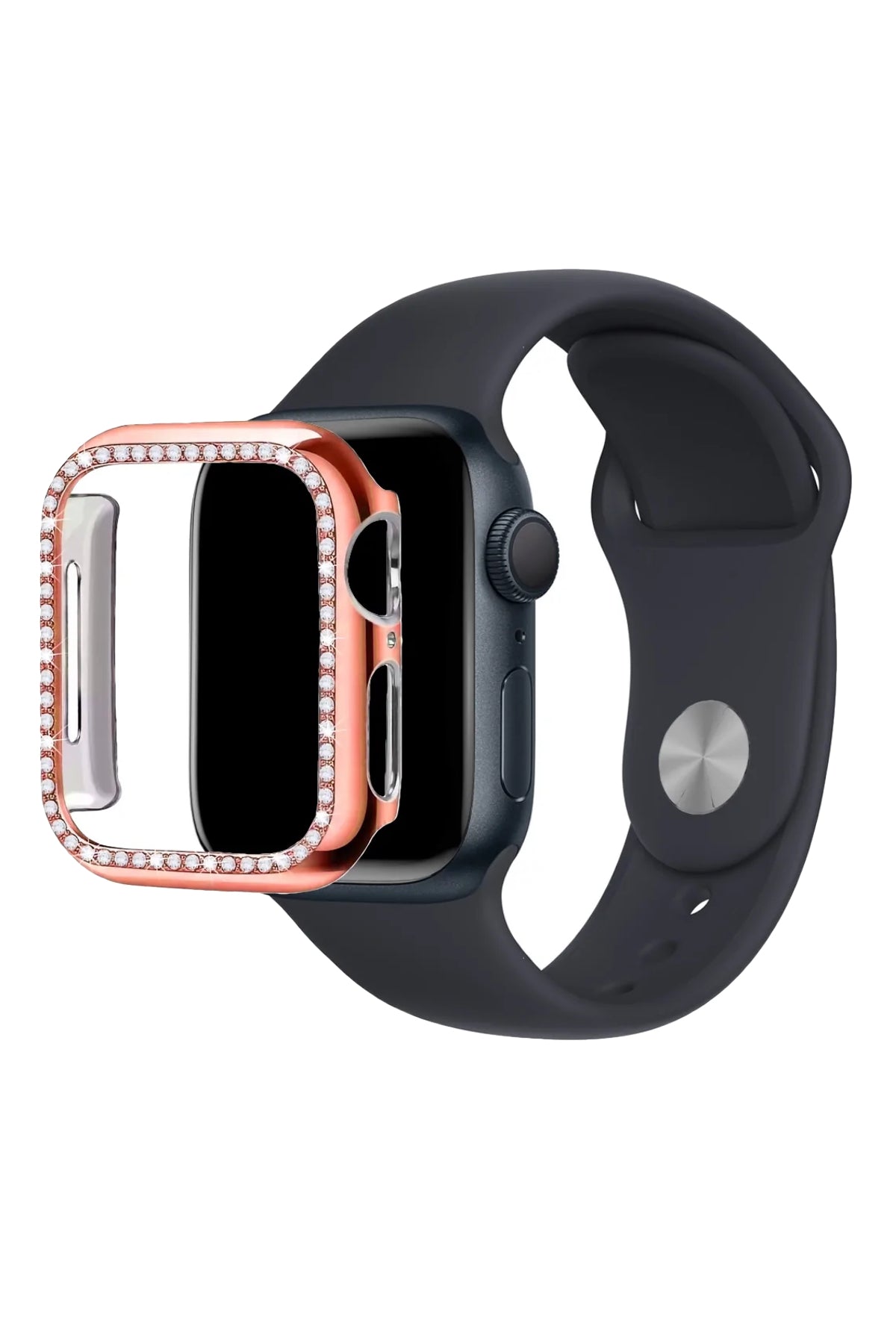 Apple Watch Uyumlu Bumper Taşlı Parlak Kasa Liserian