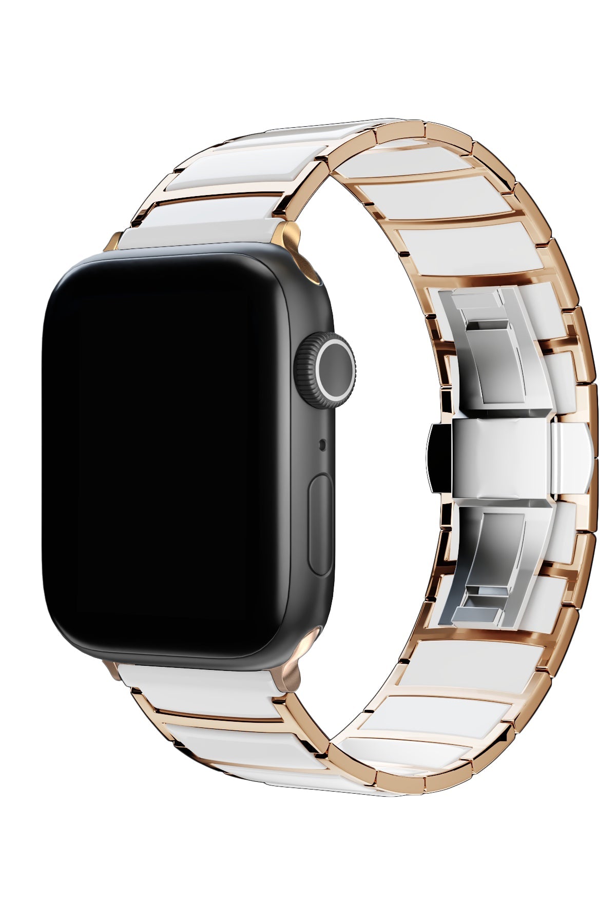 Apple Watch Uyumlu Çelik Seramik Luna Loop Kordon Sitrin