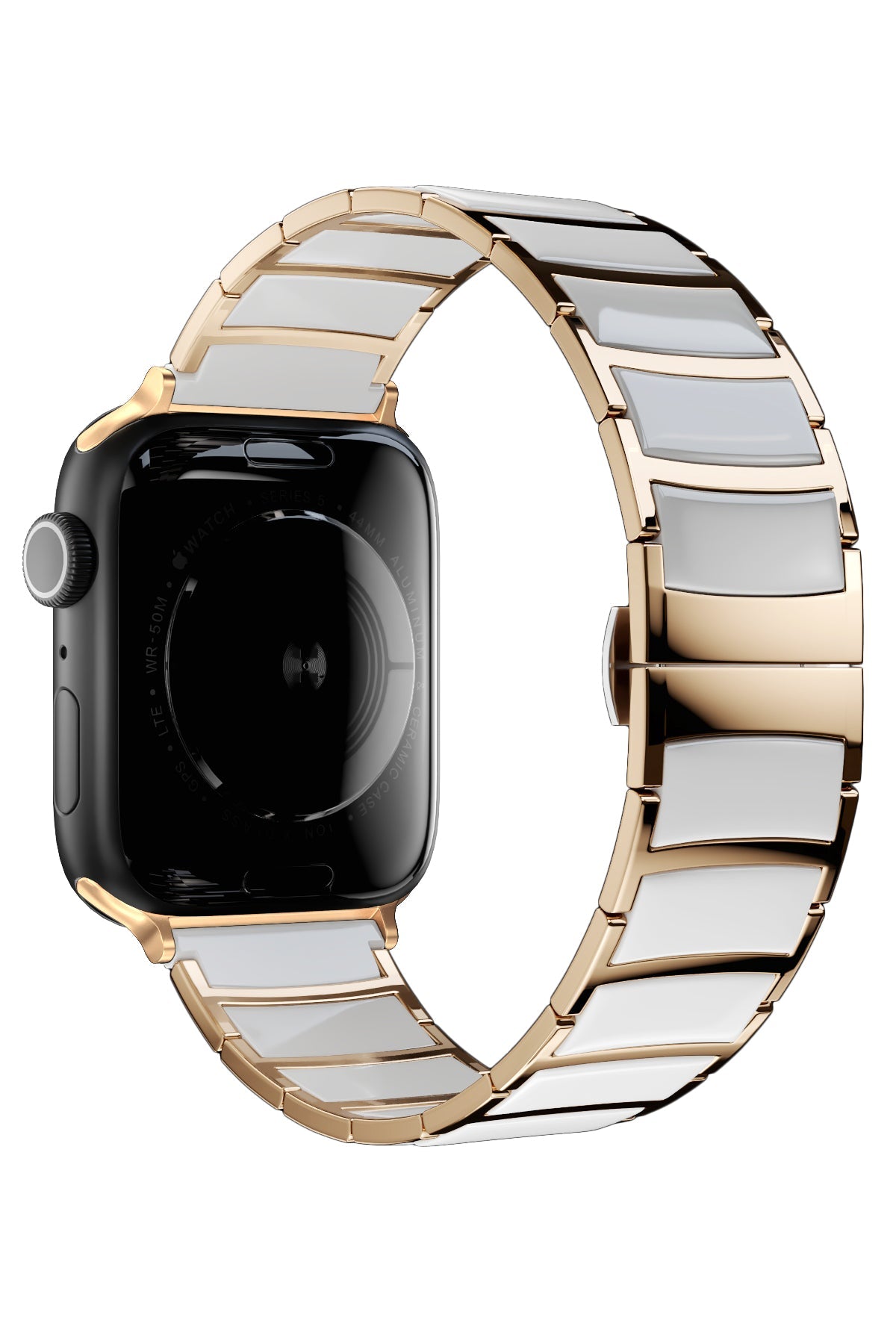 Apple Watch Uyumlu Çelik Seramik Luna Loop Kordon Sitrin