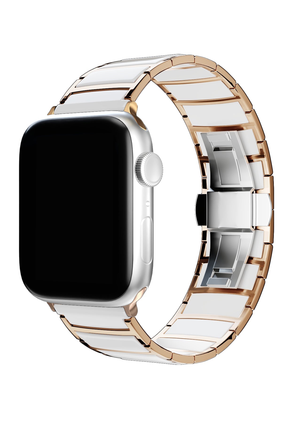 Apple Watch Uyumlu Çelik Seramik Luna Loop Kordon Sitrin