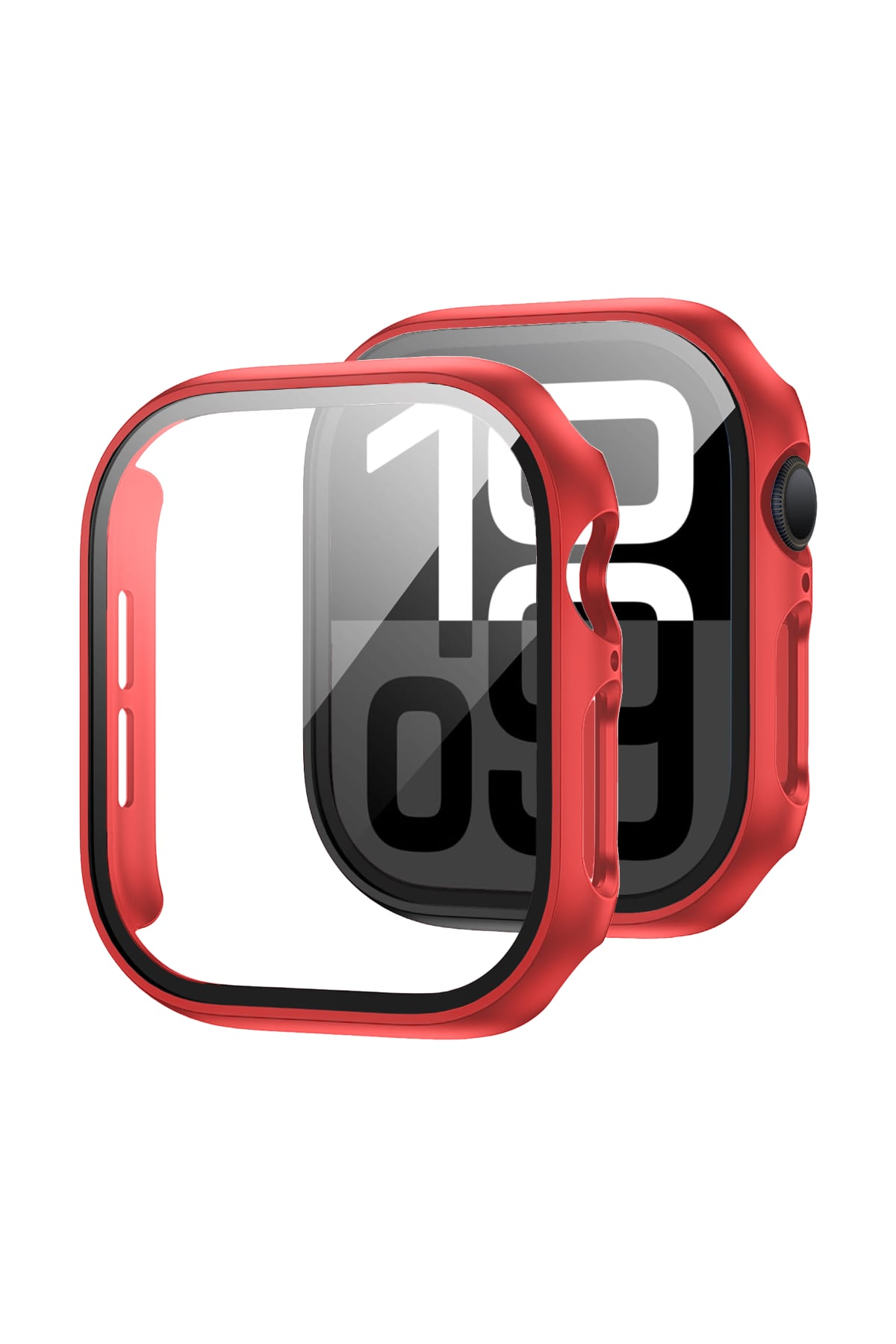 Apple Watch Uyumlu Ekran Koruyucu Kırmızı Renkli Kasa