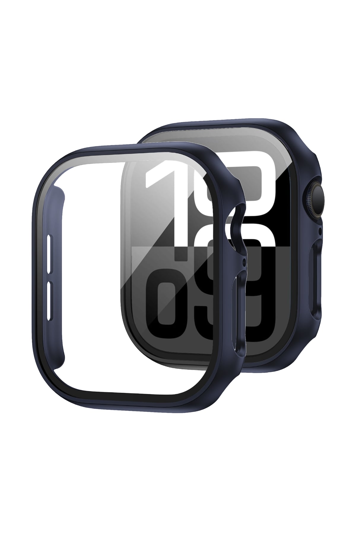 Apple Watch Uyumlu Ekran Koruyucu Lacivert Renkli Kasa