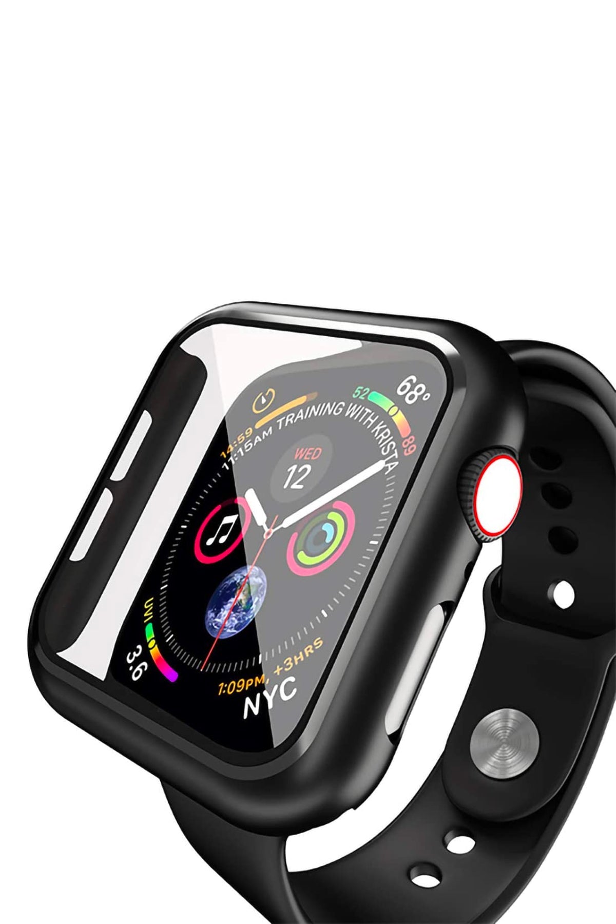 Apple Watch Uyumlu Ekran Koruyucu Kasa Siyah
