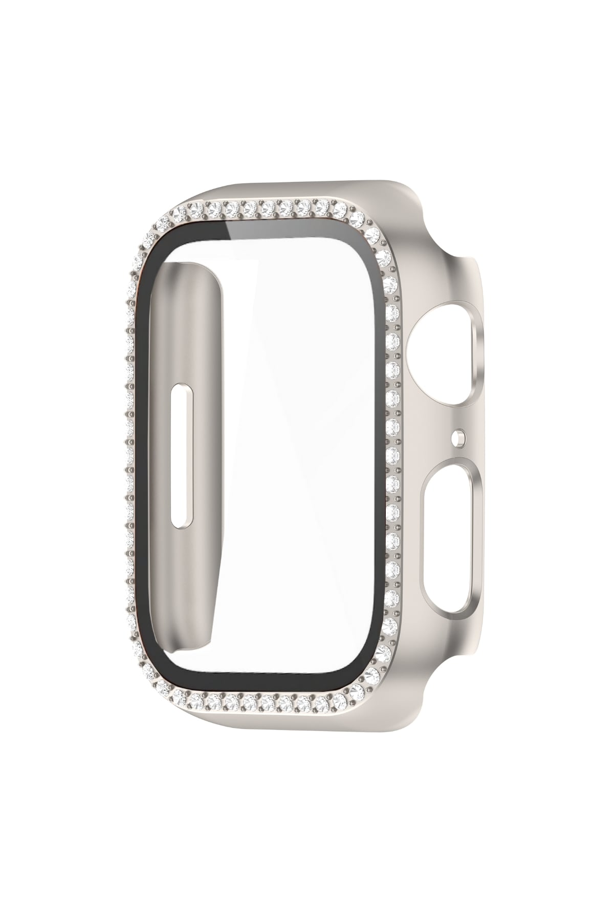 Apple Watch Uyumlu Ekran Koruyucu Taşlı Kasa Starlight