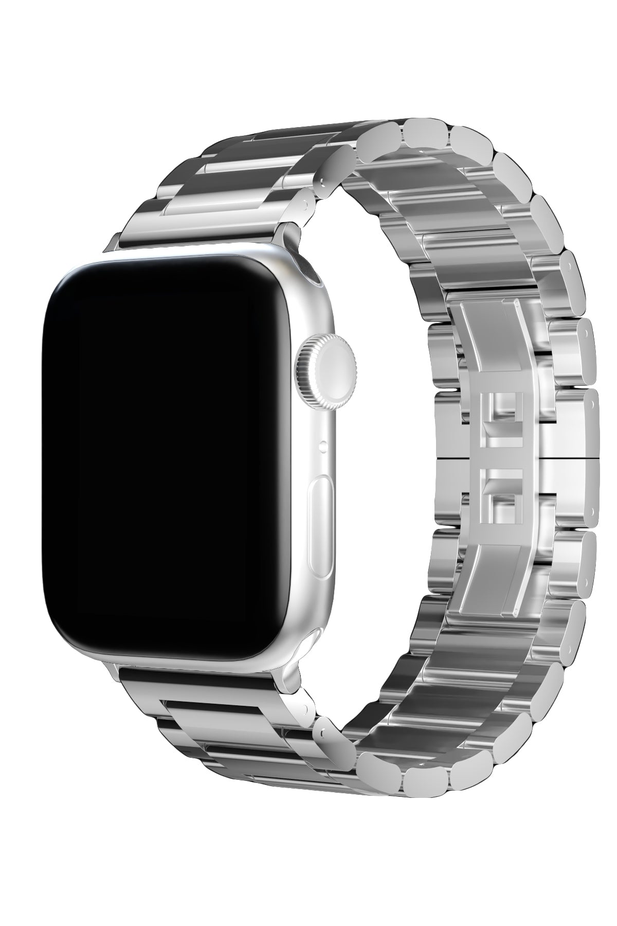 Apple Watch Uyumlu Gloss Loop Çelik Kordon Gümüş Gri