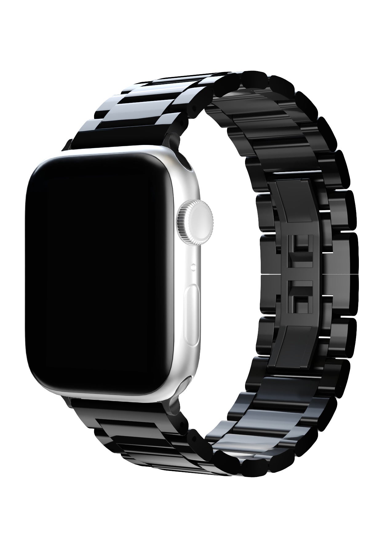 Apple Watch Uyumlu Gloss Loop Çelik Kordon Siyah