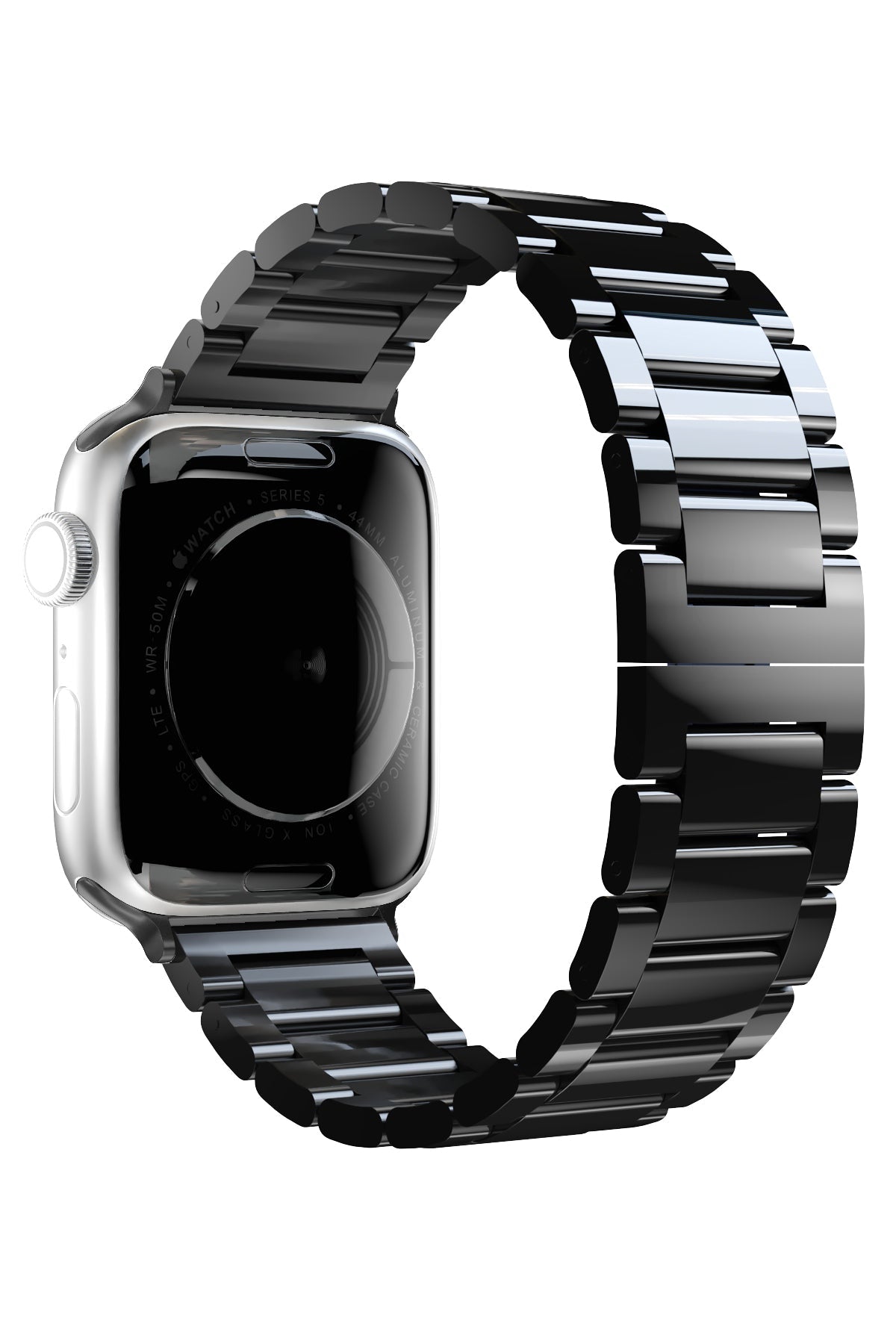 Apple Watch Uyumlu Gloss Loop Çelik Kordon Siyah