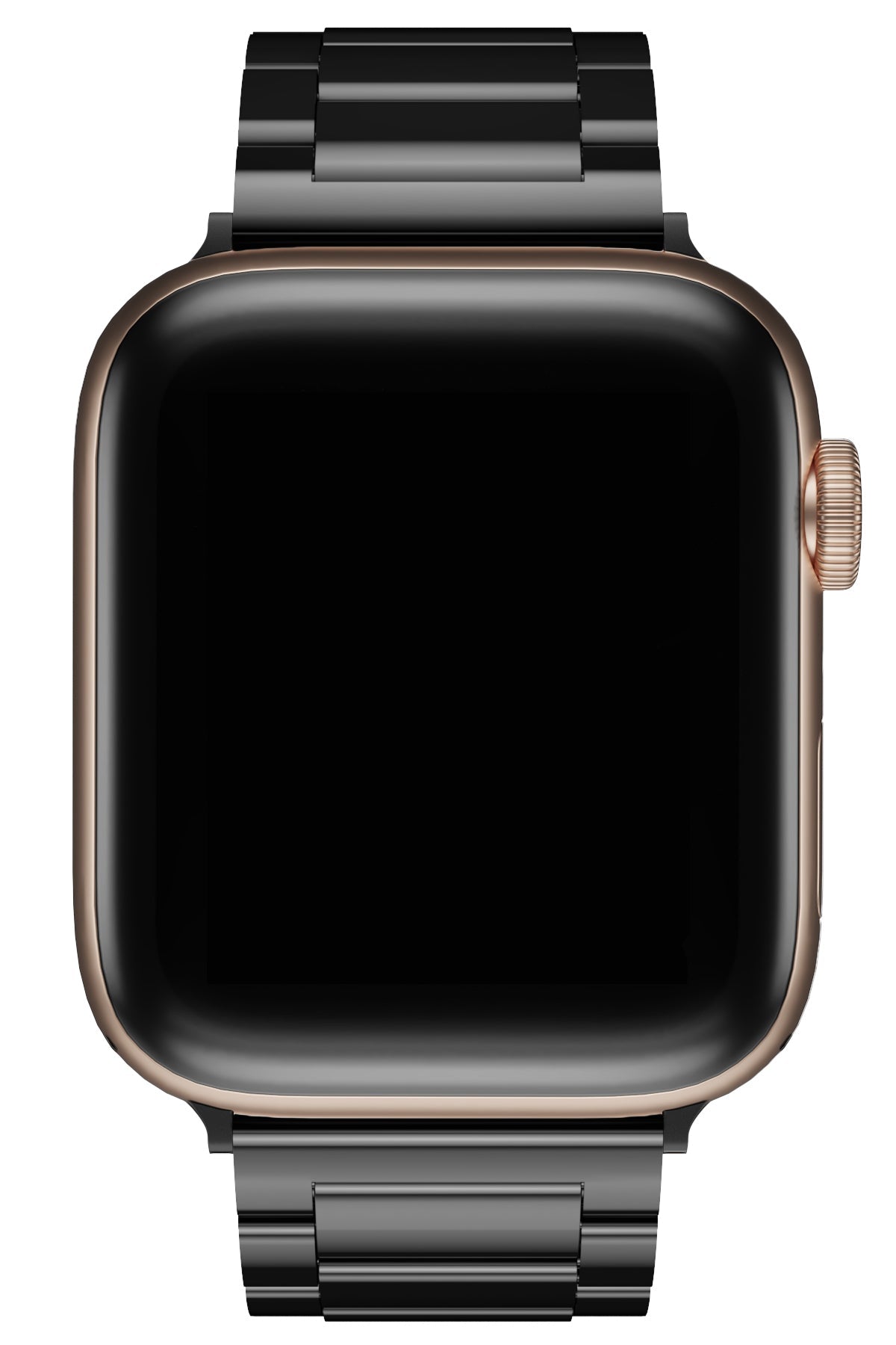 Apple Watch Uyumlu Gloss Loop Çelik Kordon Siyah