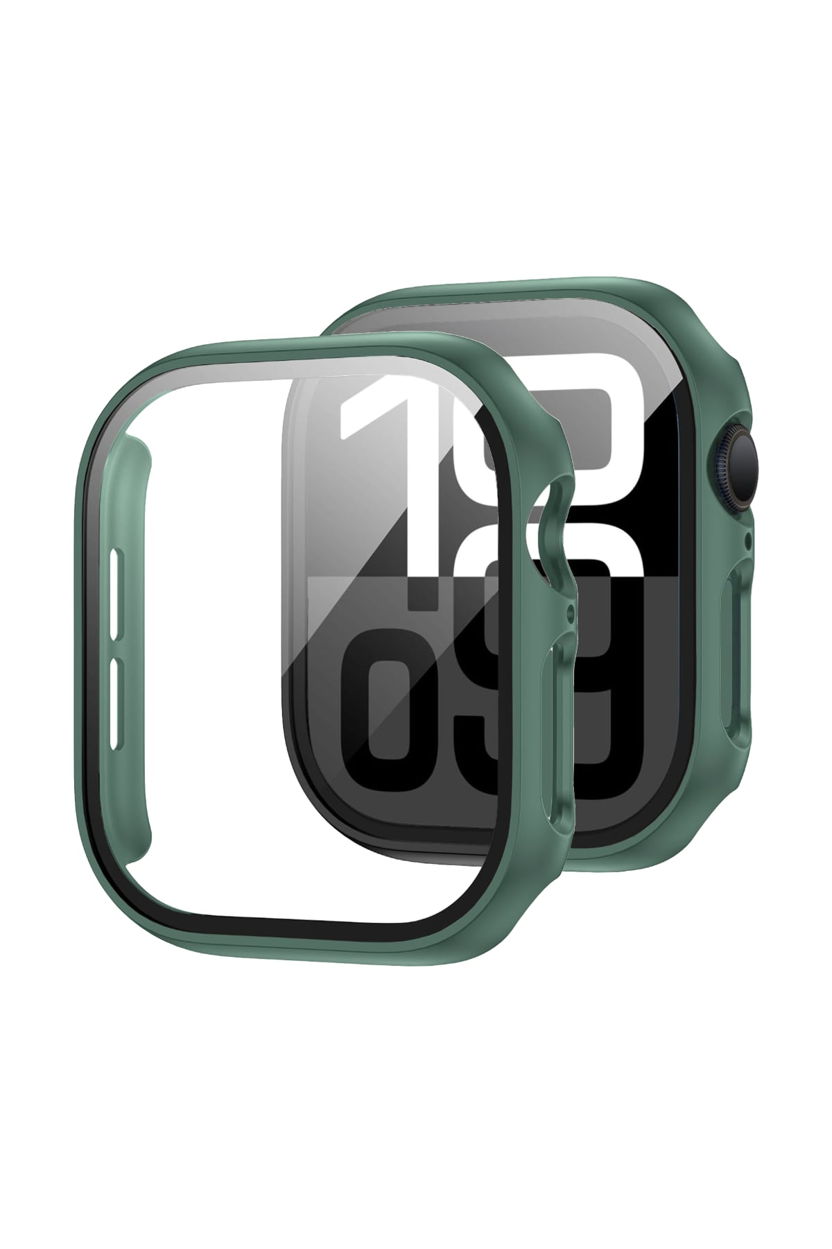 Apple Watch Uyumlu Ekran Koruyucu Çam Yeşili Renkli Kasa