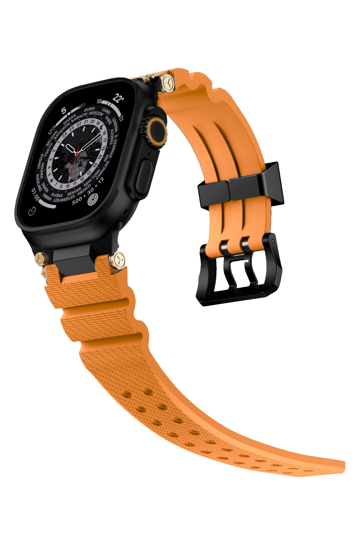 Apple Watch Ultra Uyumlu Gripline Kordon Torchlight Siyah Tokalı