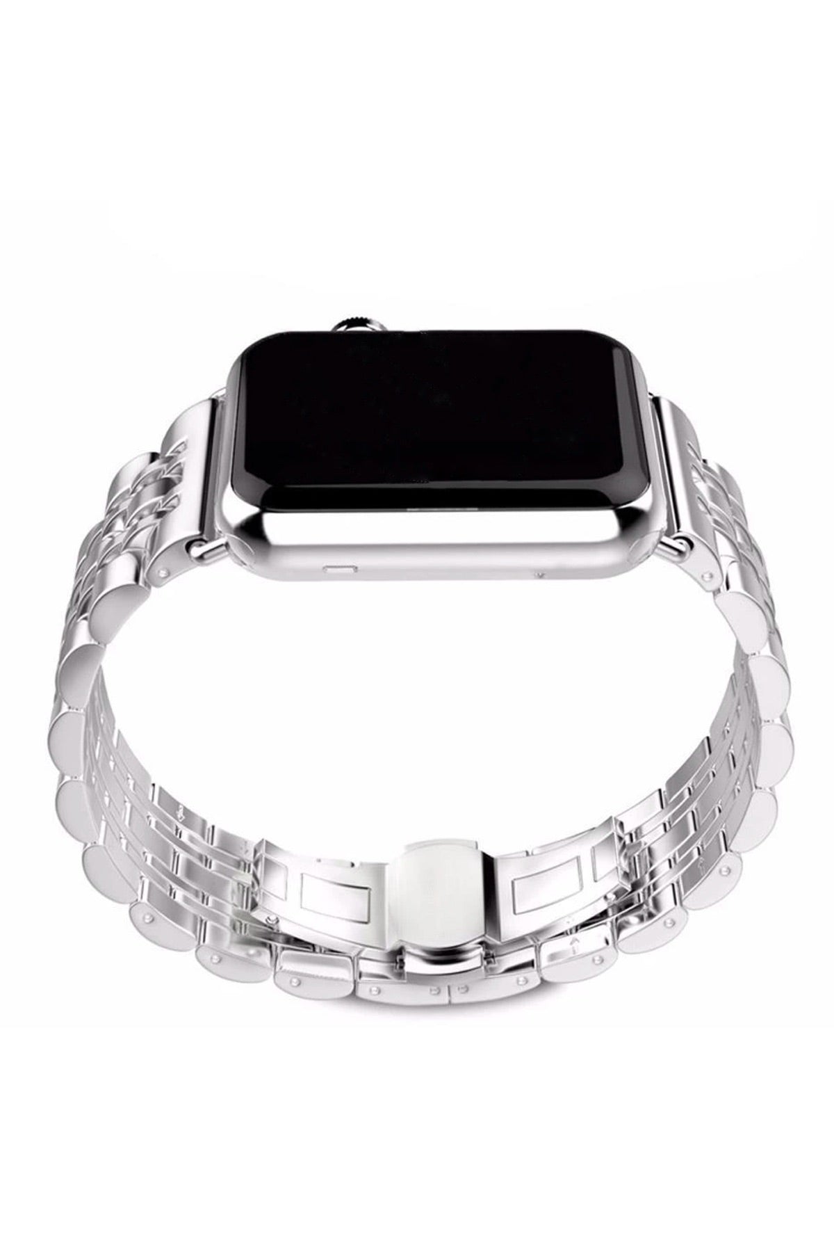 Apple Watch Uyumlu Klasik Çelik Loop Kordon Gümüş Gri