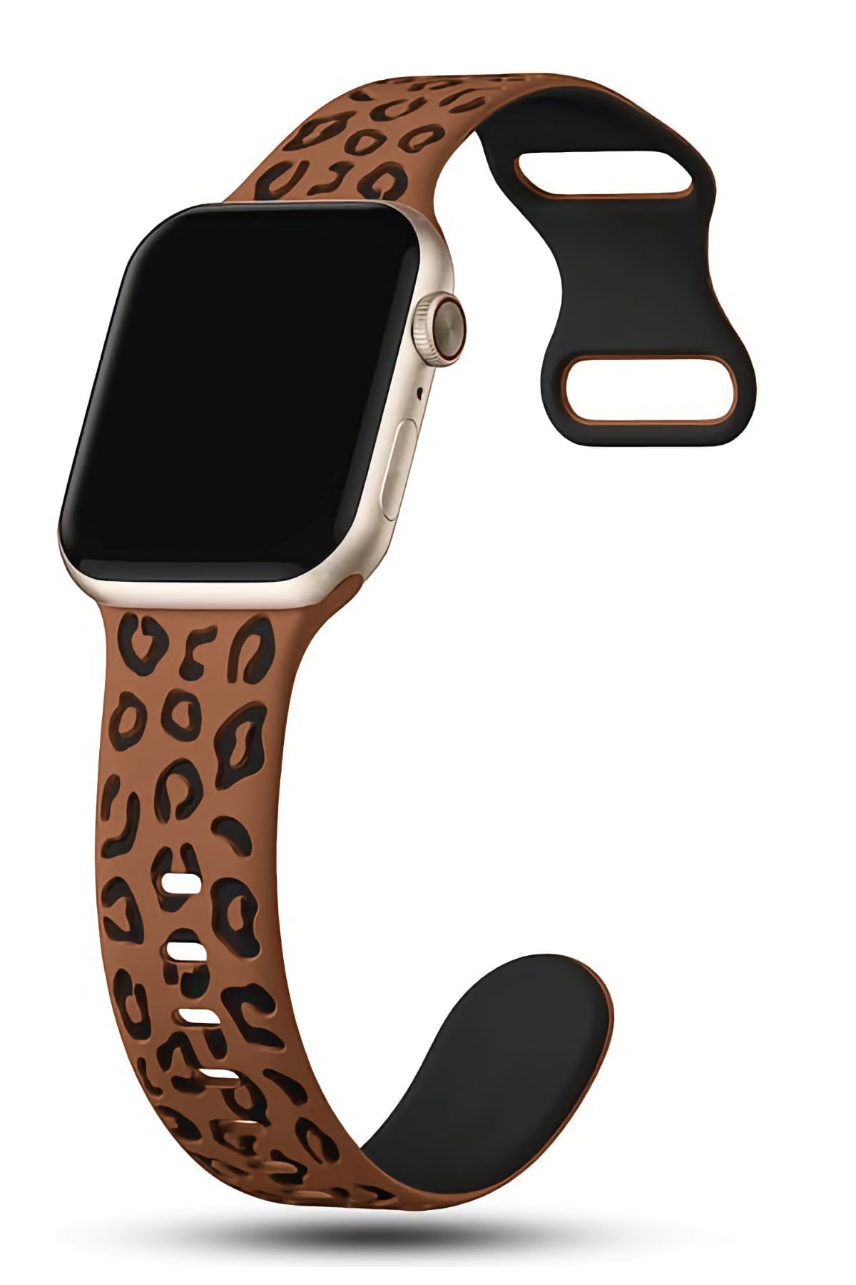 Apple Watch Uyumlu Leoline Silikon Spor Kordon Ebony Cocoa