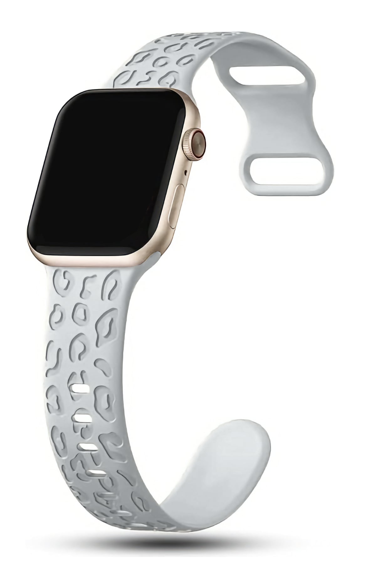 Apple Watch Uyumlu Leoline Silikon Spor Kordon Silver Haze