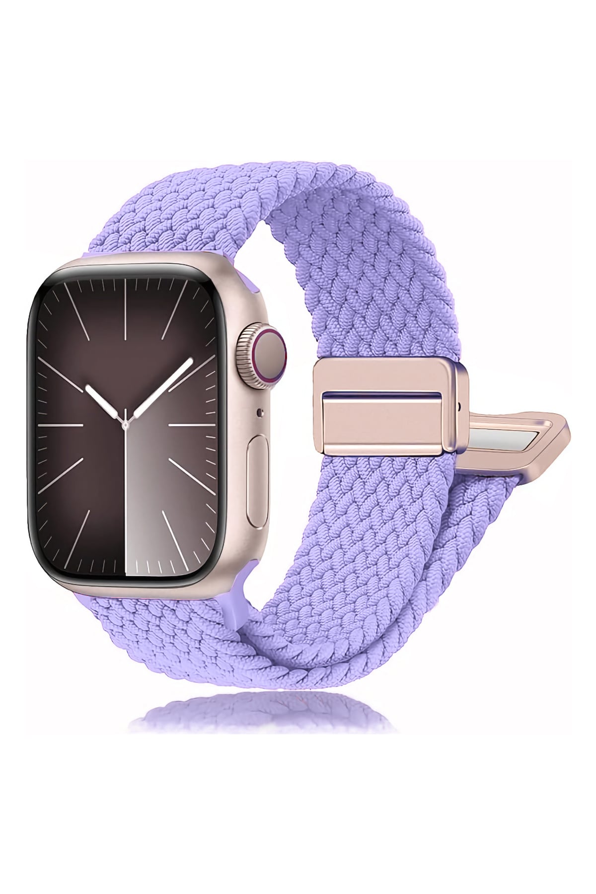 Apple Watch Uyumlu Manyetik Tokalı Örgü Loop Kordon Misty Lavender