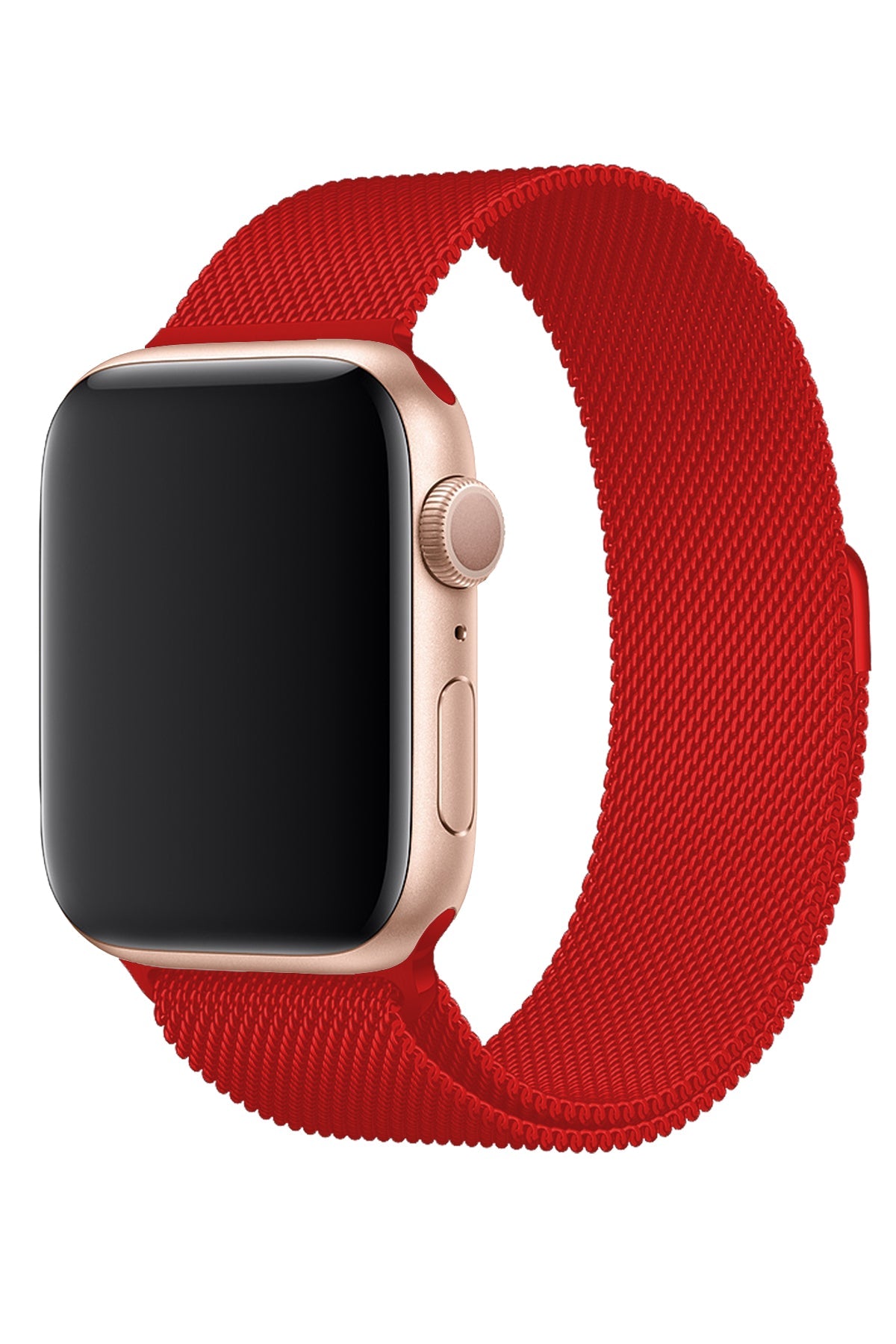 Apple Watch Uyumlu Metal Milano Loop Kırmızı