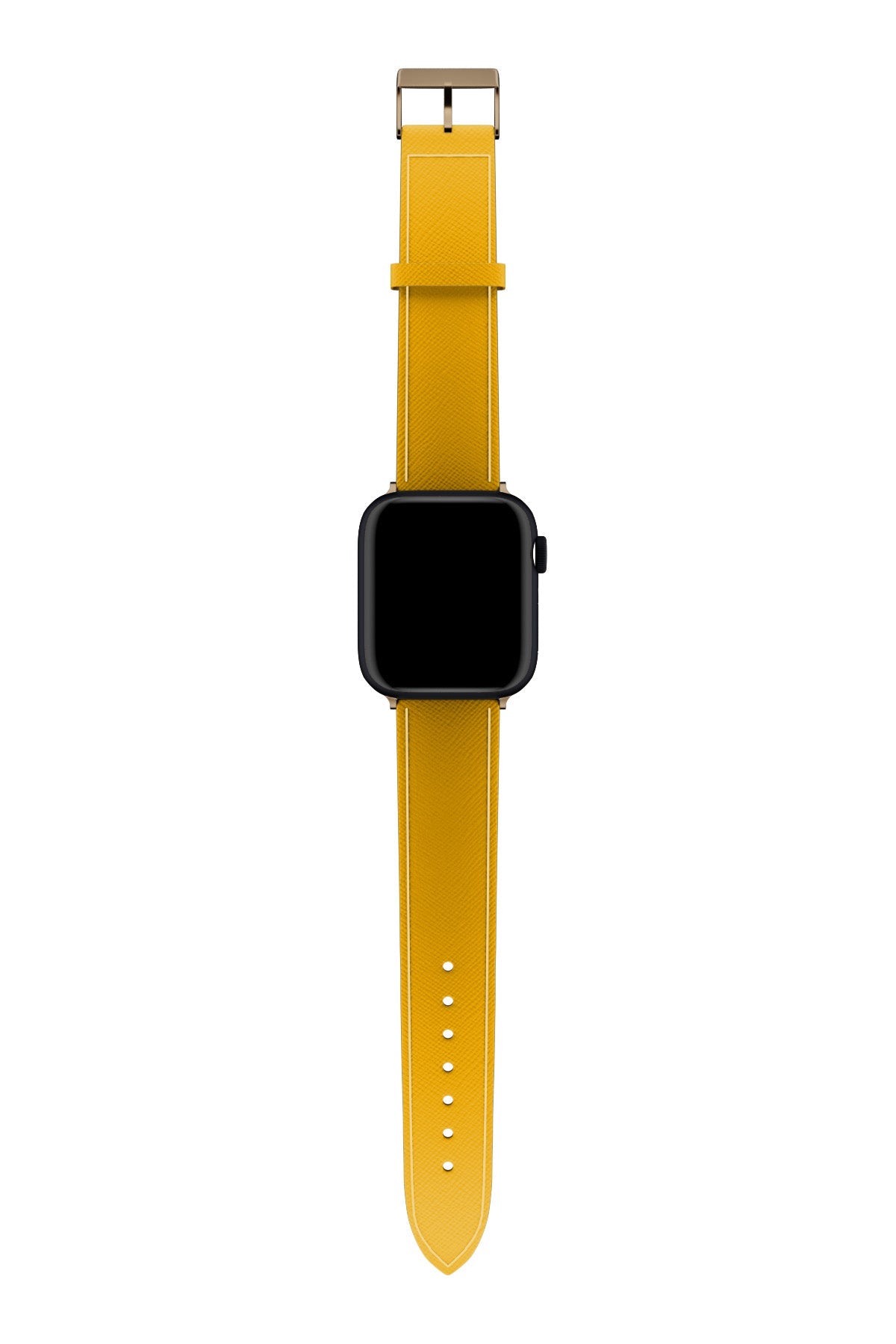 Apple Watch Uyumlu Saffiano Deri Kordon Safran