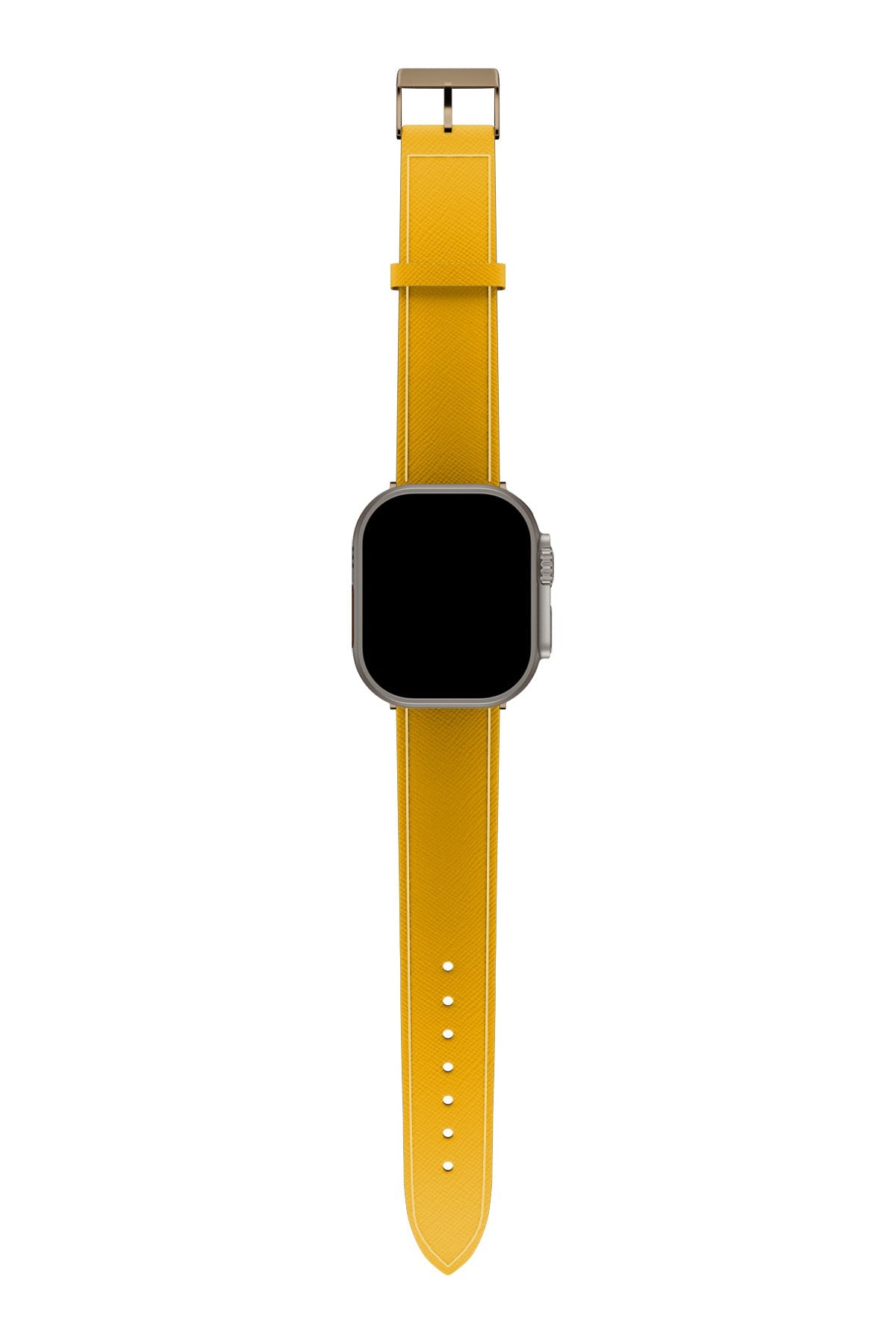 Apple Watch Uyumlu Saffiano Deri Kordon Safran