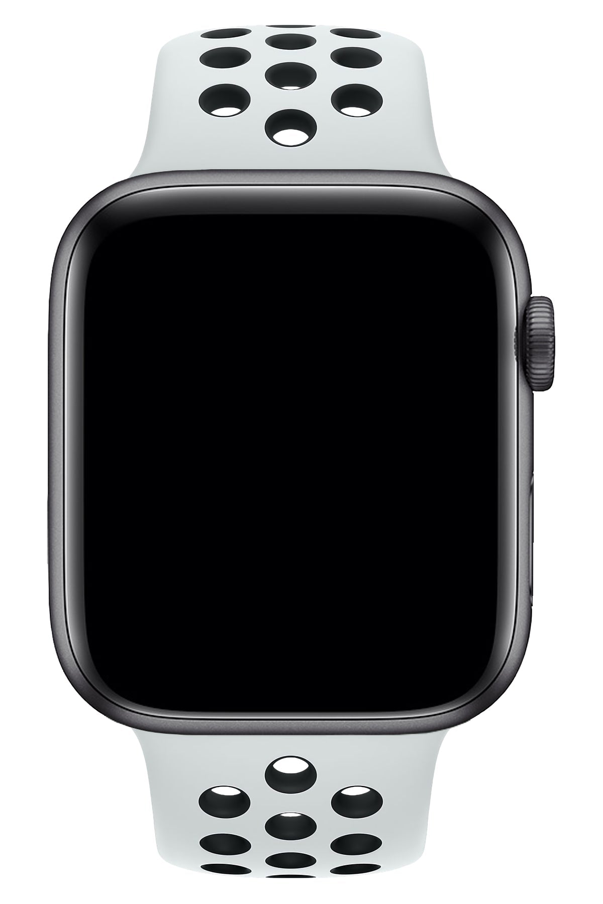Apple Watch Uyumlu Silikon Delikli Spor Kordon Beyaz Siyah
