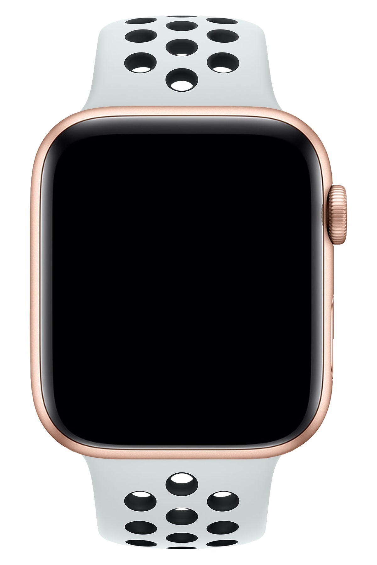 Apple Watch Uyumlu Silikon Delikli Spor Kordon Beyaz Siyah