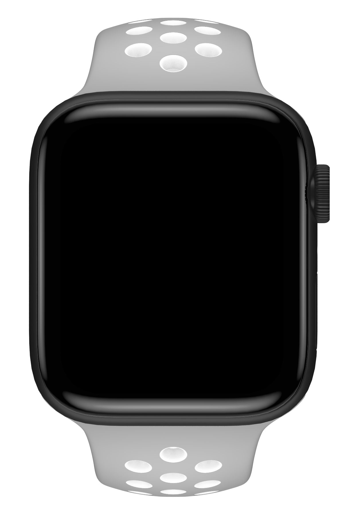 Apple Watch Uyumlu Silikon Delikli Spor Kordon Gri Beyaz
