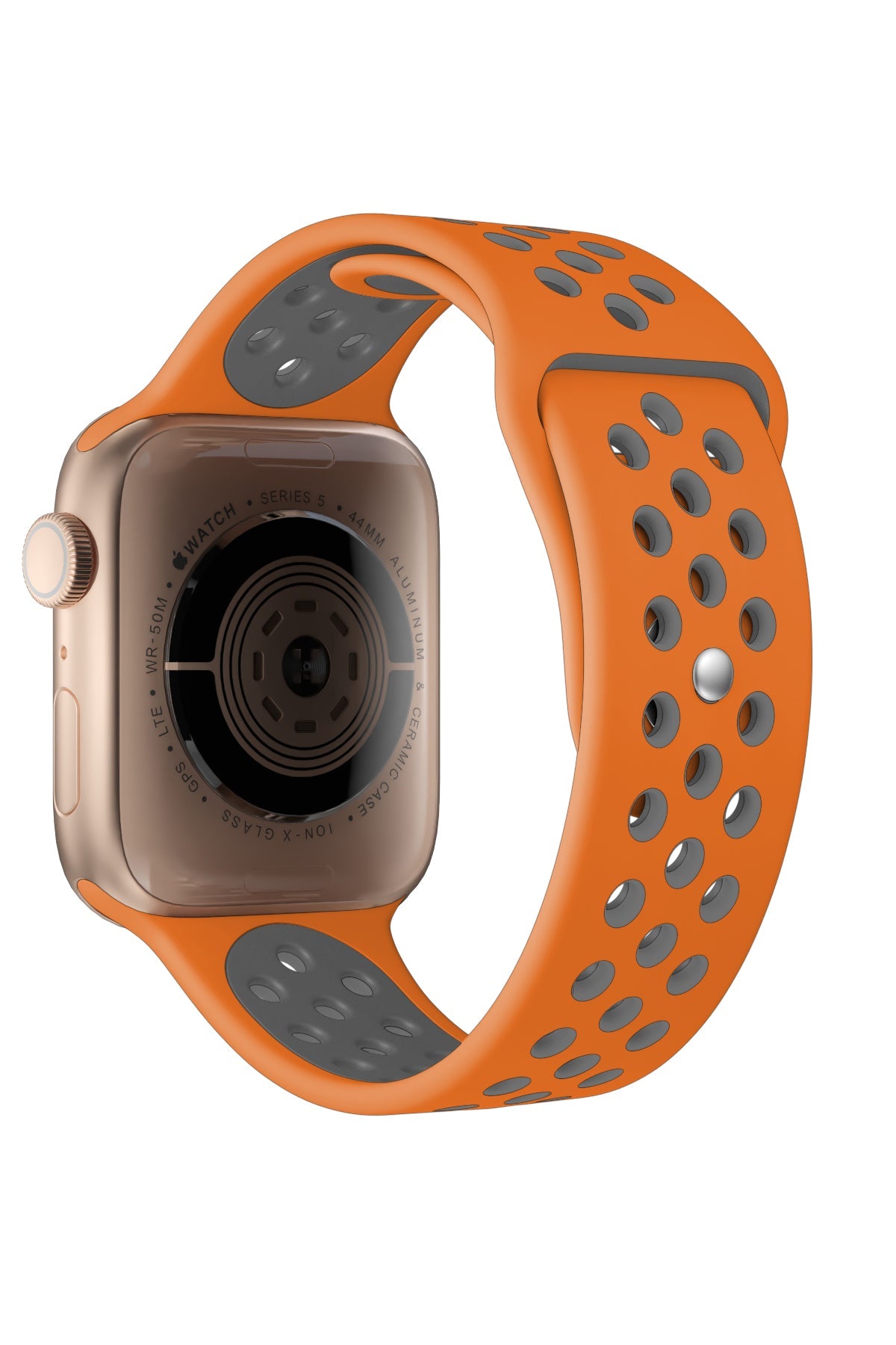 Apple Watch Uyumlu Silikon Delikli Spor Kordon Pumpkin