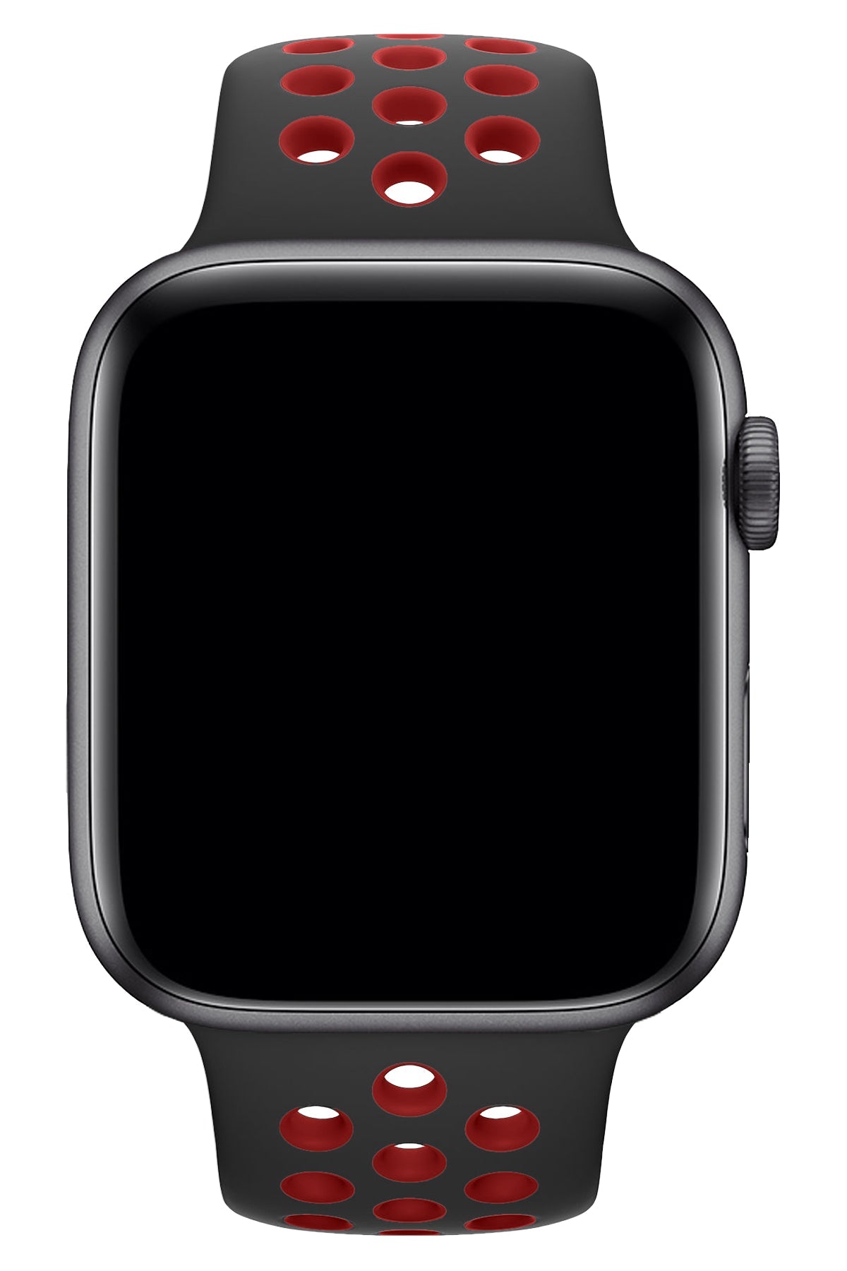Apple Watch Uyumlu Silikon Delikli Spor Kordon Siyah Kırmızı