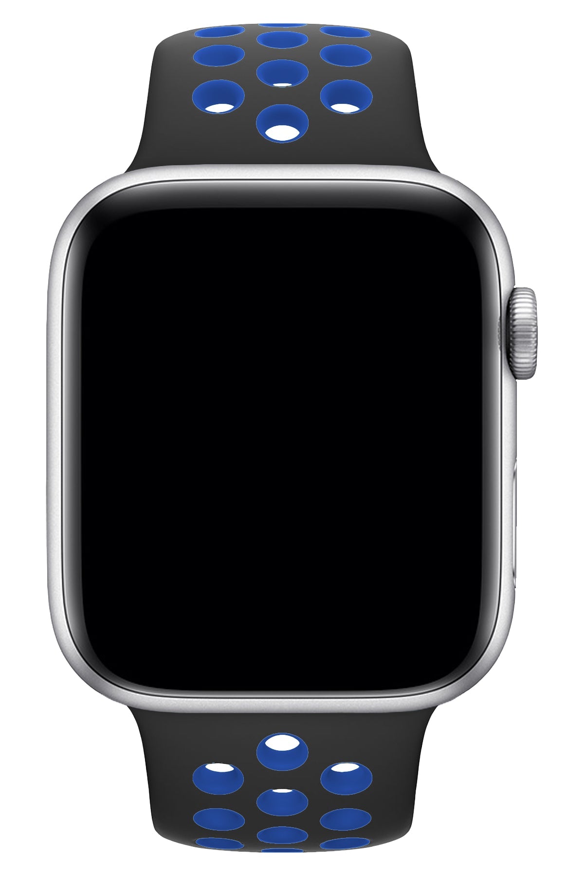 Apple Watch Uyumlu Silikon Delikli Spor Kordon Siyah Mavi
