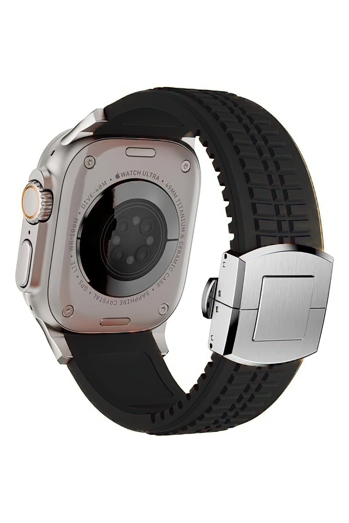 Apple Watch / Ultra Uyumlu Aqualink Kordon Monolith Gümüş Toka