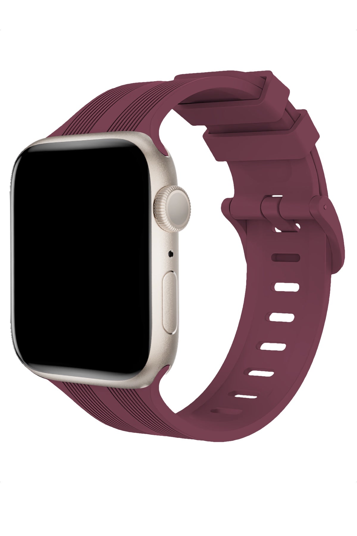 Apple Watch Uyumlu Silikon Line Loop Kordon Mulberry