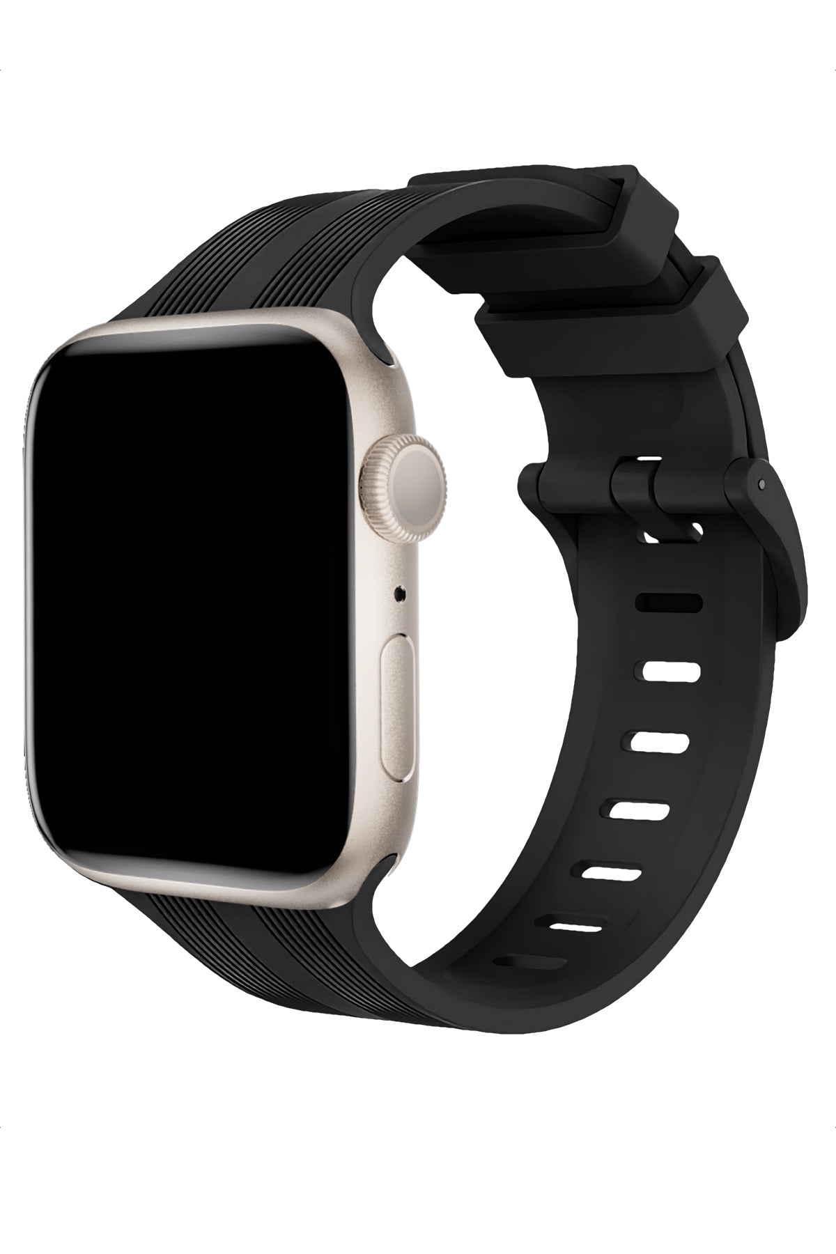 Apple Watch Uyumlu Silikon Line Loop Kordon Raven
