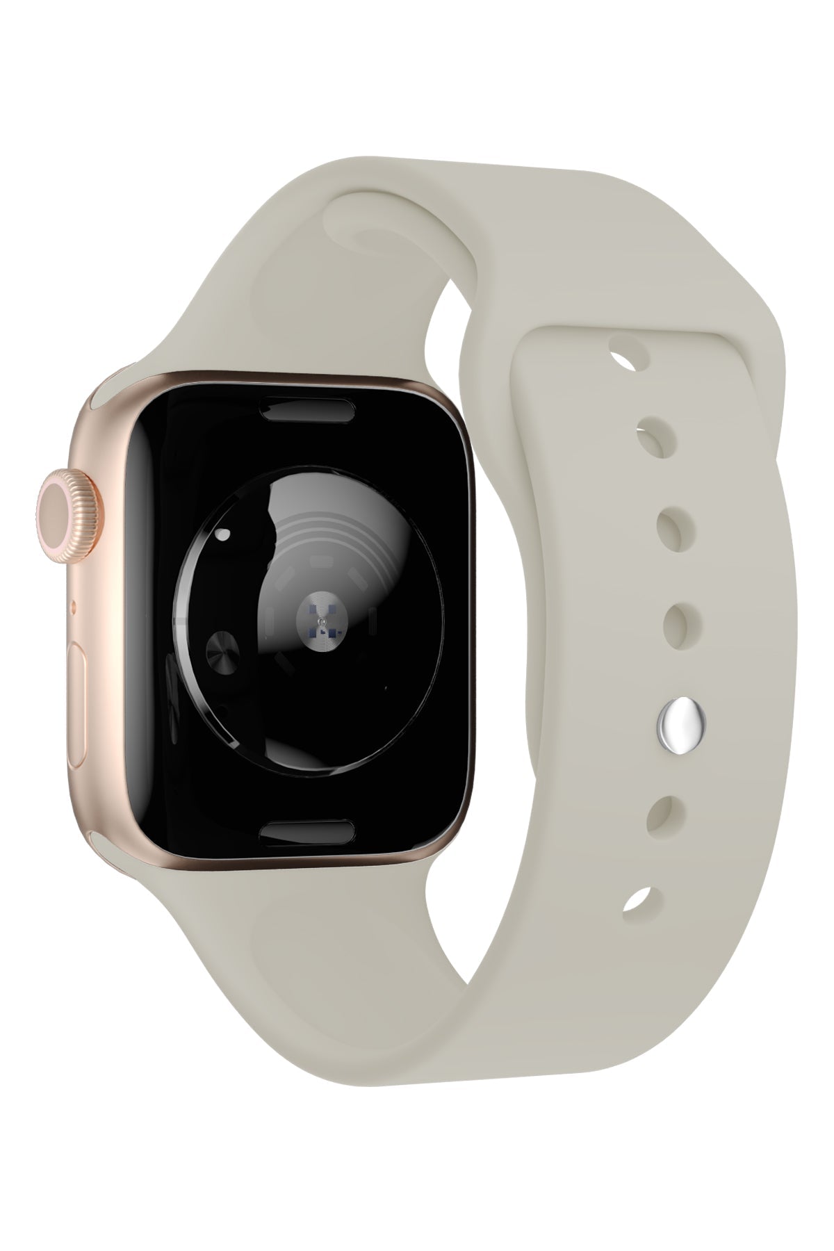 Apple Watch Uyumlu Silikon Spor Kordon Beige Beyaz