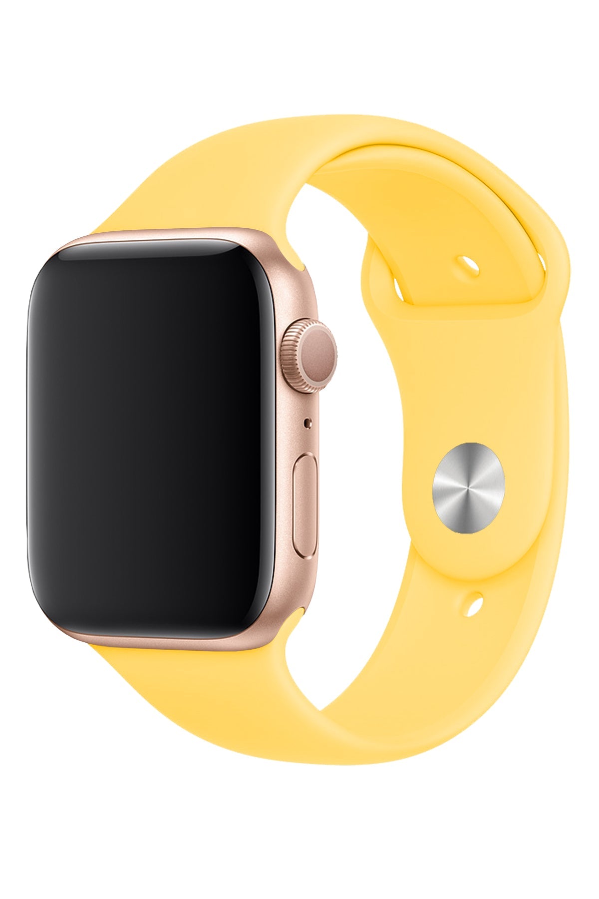 Apple Watch Uyumlu Silikon Spor Kordon Pastel Sarı