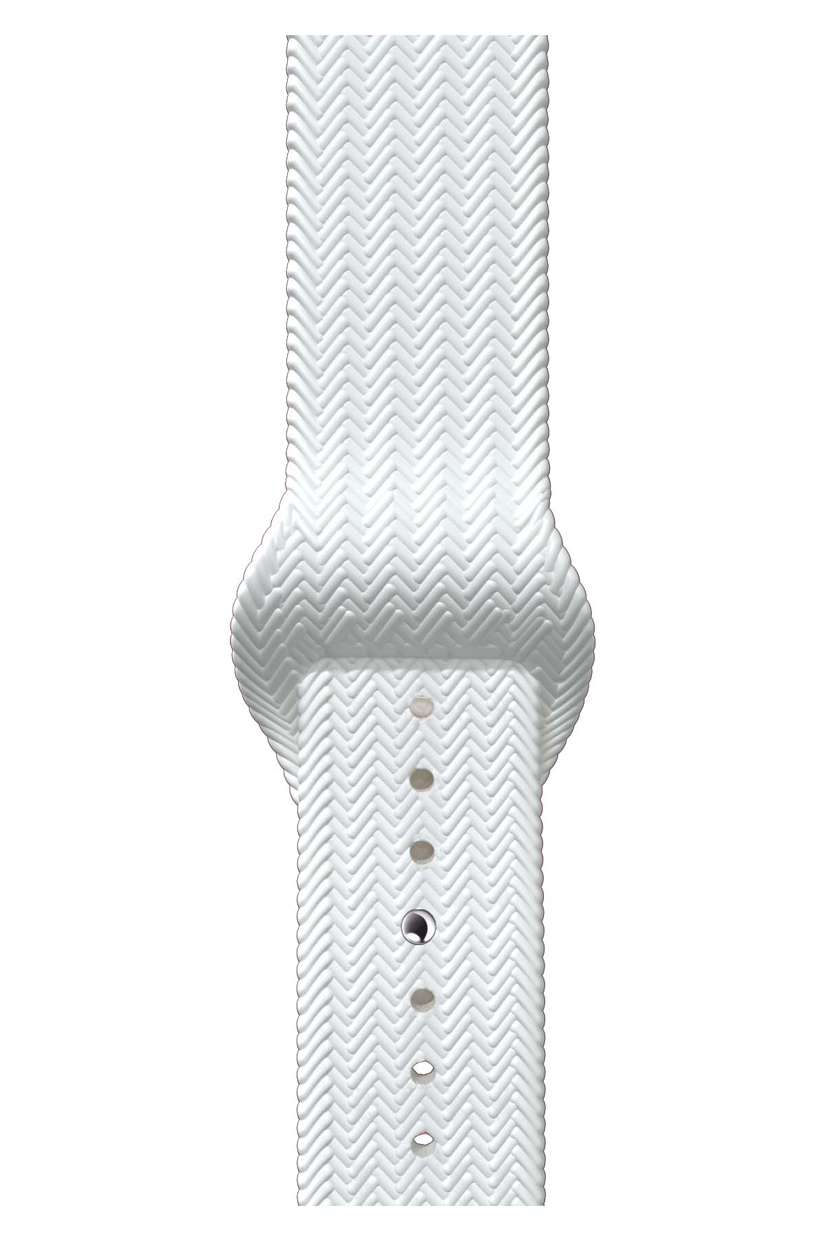 Apple Watch Uyumlu Silikon Wicker Loop Kordon Jewel